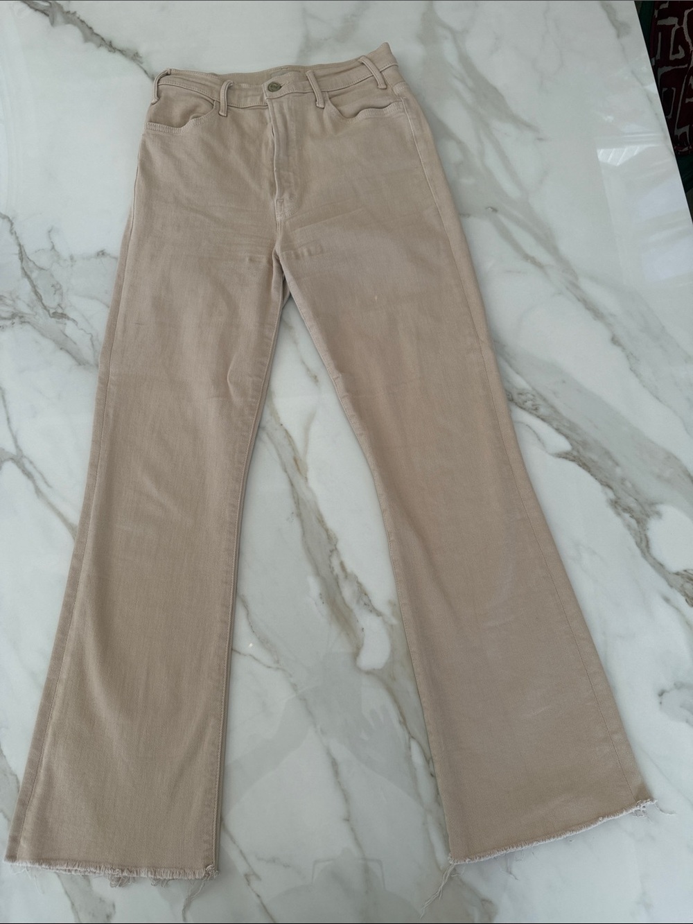 MOTHER Beige Women's Flared Jeans